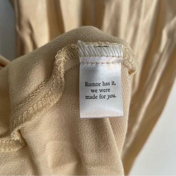 NWT Rumored Sunset Strip Maxi Dress Elegant Cream Satin Sleeveless V Neck Small - Picture 9 of 15